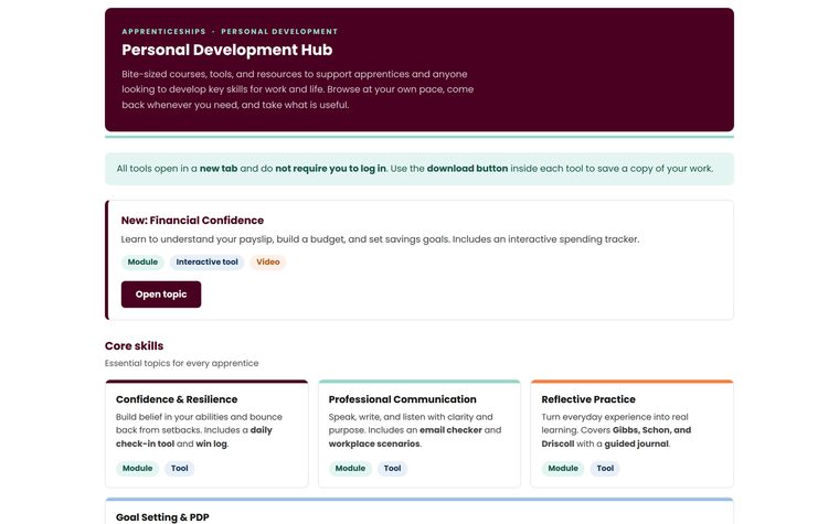 Personal Development Hub